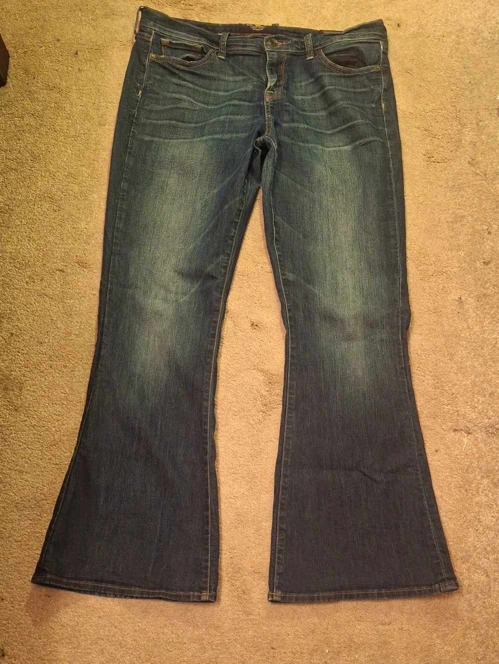 Lucky Brand Men's Dark Blue Relaxed Flare Jeans